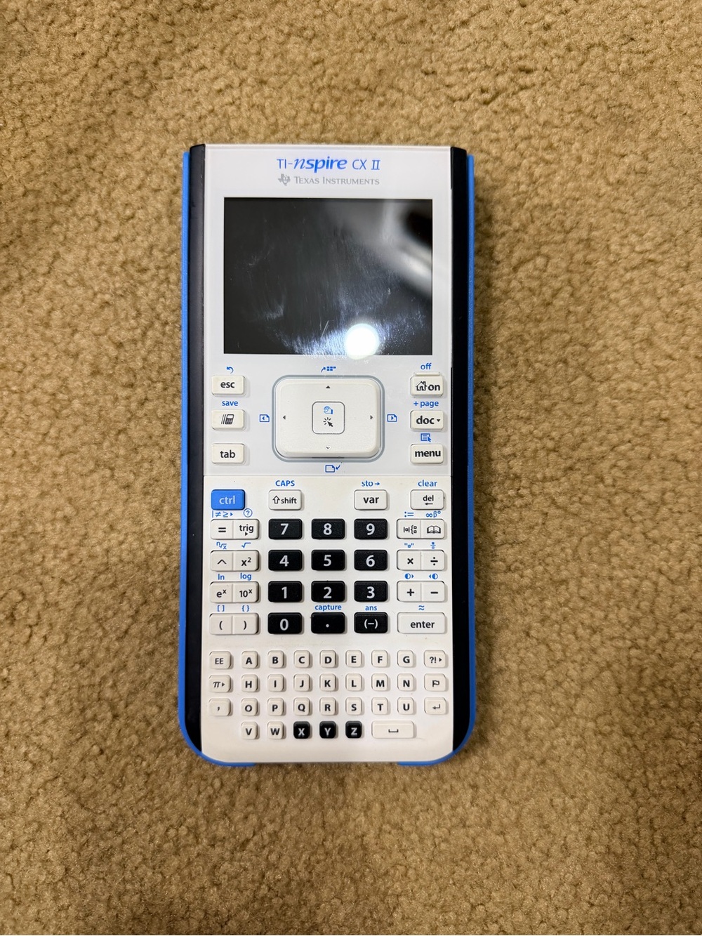 Texas Instruments TI-Nspire CX II Handheld Graphing Calculator - Blue/White